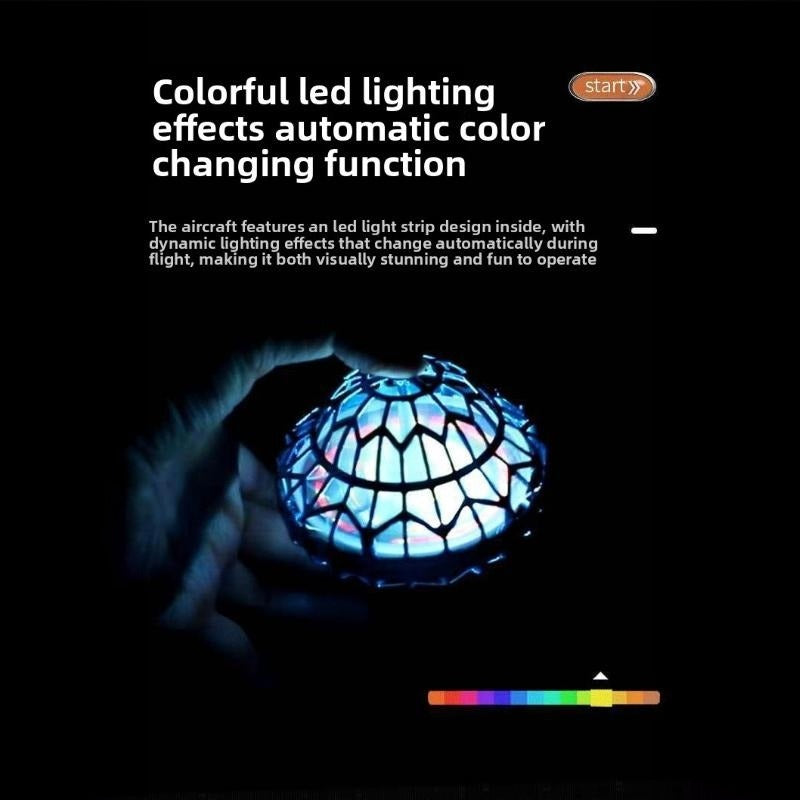 Jouet balle volante magique OVNI avec lumière LED – Contrôle manuel, balle boomerang à lévitation, contrôle intelligent par gestes, jeu intérieur/extérieur, cadeau de fête pour enfants, garçons et filles, Halloween, Noël