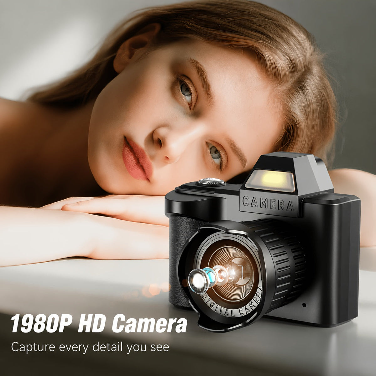 Mini caméra porte-clés 1080P HD 2MP avec carte mémoire 64 Go – Caméscope compact et portable de la taille d'un pouce, micro caméra de poche, cadeau idéal pour petite amie, petit ami, voyageurs et enfants