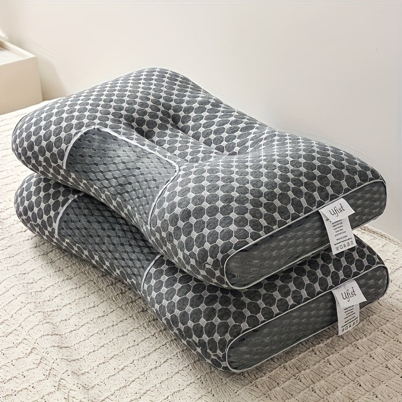 Lot de 2 oreillers de lit – Coussins ultra-doux avec soutien cervical et housses amovibles lavables en machine, sommeil profond et respirant, confort toutes saisons pour la chambre à coucher