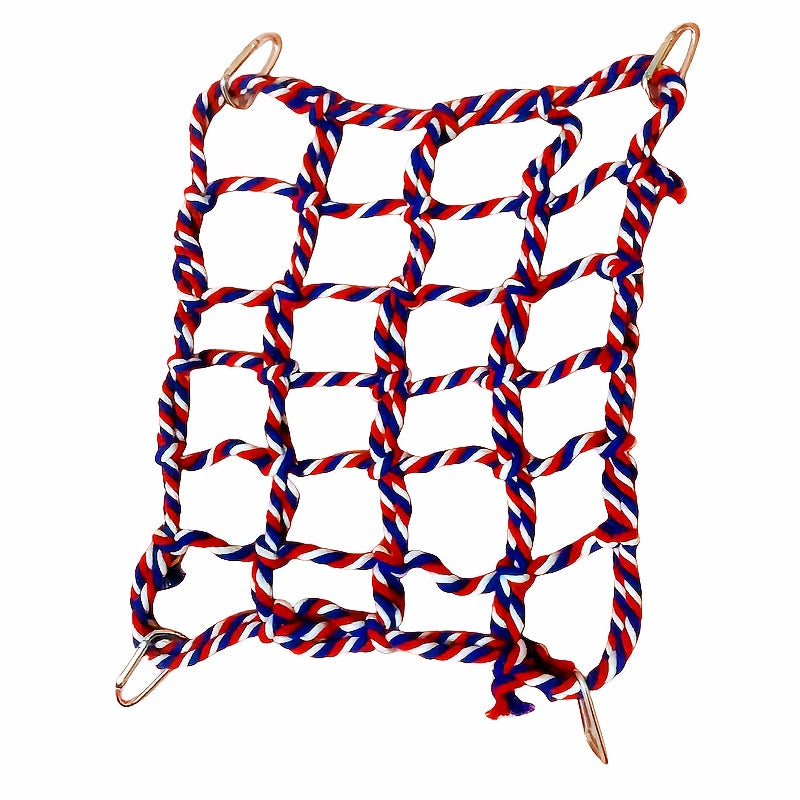 Filet d'escalade pour cage à oiseaux - Jouet hamac échelle en corde de coton colorée pour perroquets, calopsittes, conures, perruches, petits oiseaux et hamsters - Accessoire perchoir balançoire à mâcher pour activité suspendue