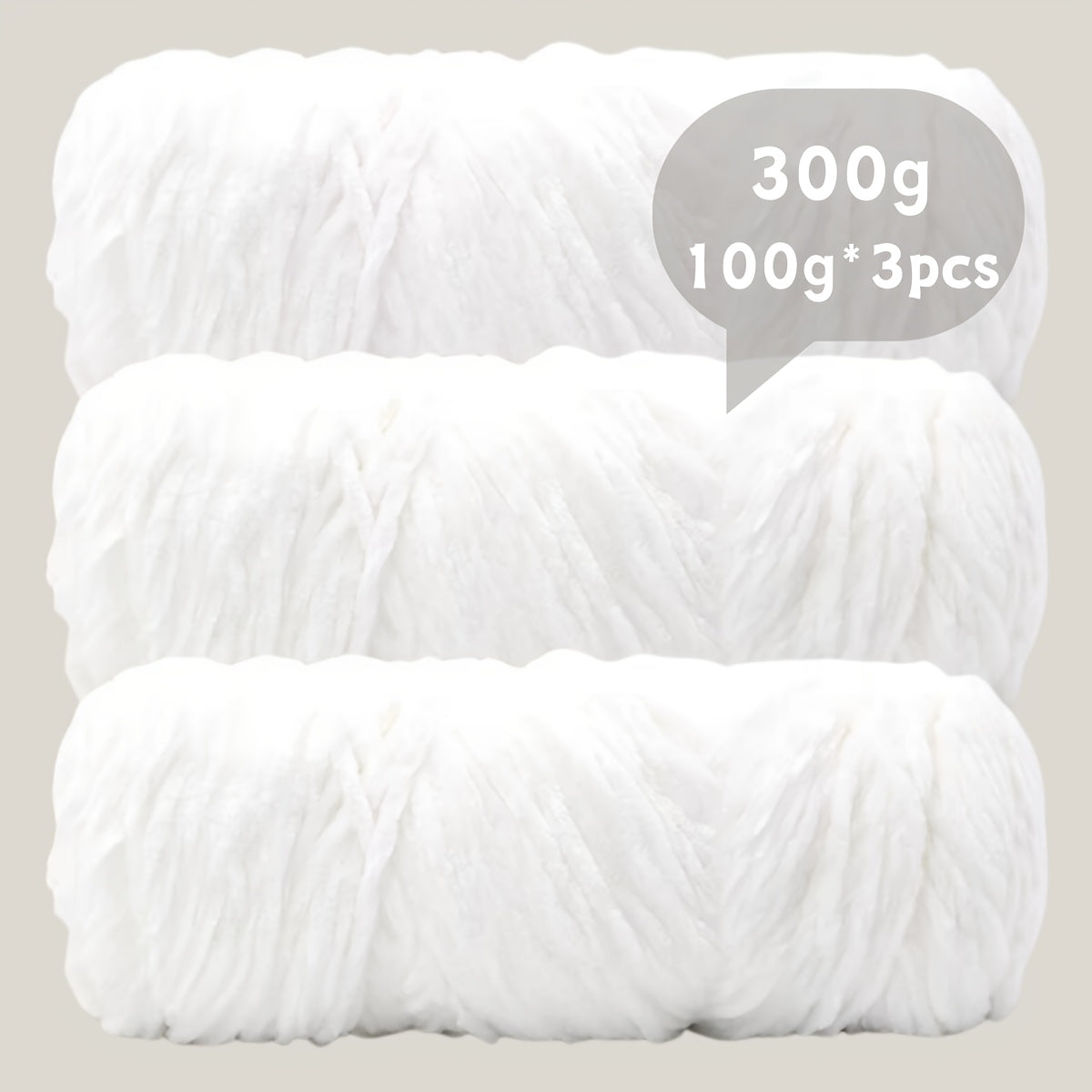 Fil chenille velours, lot de 3 pelotes de 300 g (3 x 100 g), laine douce et épaisse pour tricot et crochet, 47 couleurs, idéal pour débutants, artisanat de luxe pour pulls, écharpes, bonnets, poupées, sacs, amigurumi et projets DIY