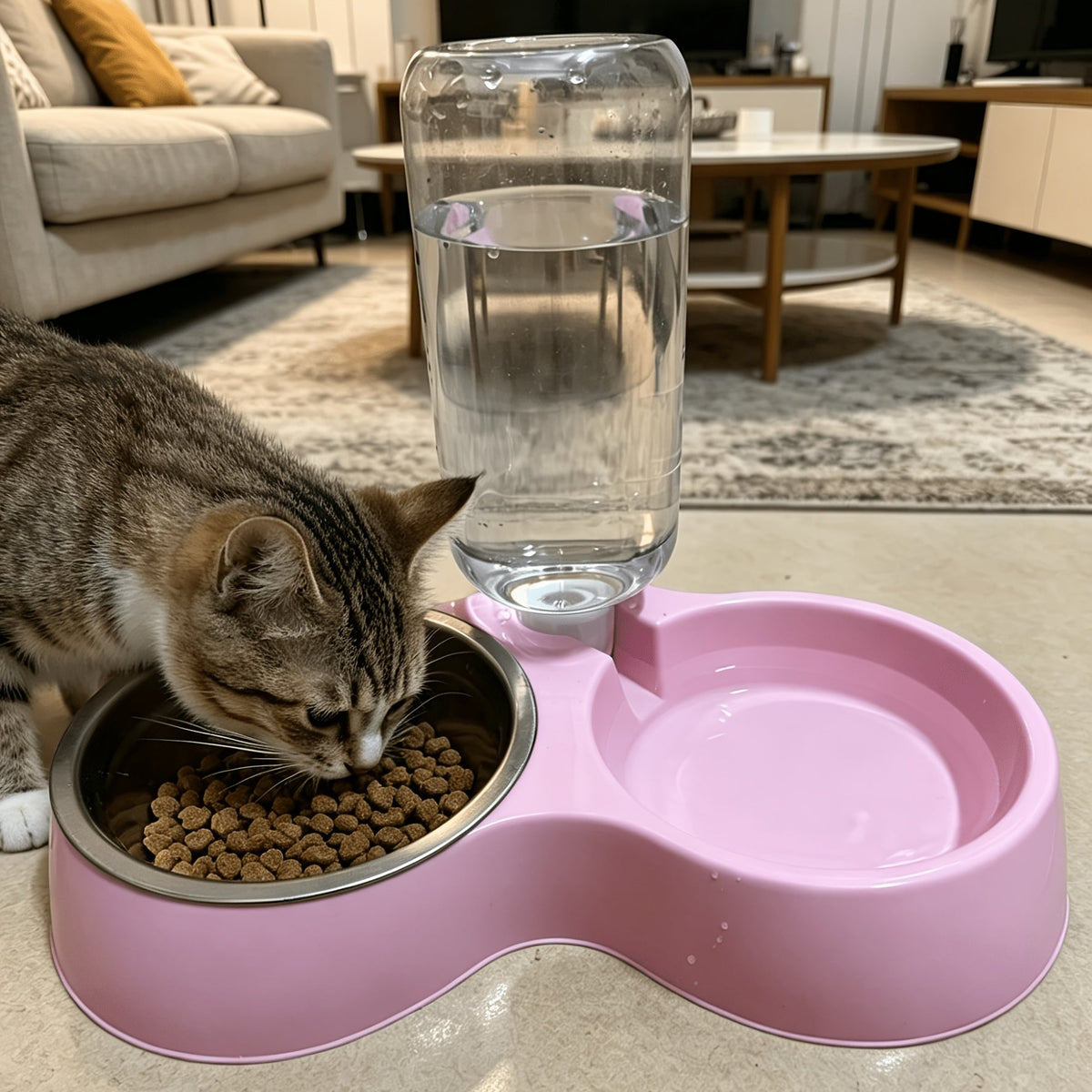 Ensemble de bols pour animaux inclinés et antidérapants – Conception ergonomique inclinée pour chats et chiens, sans pile, favorise une posture saine, station de nourriture et d'eau facile à nettoyer pour animaux d'intérieur