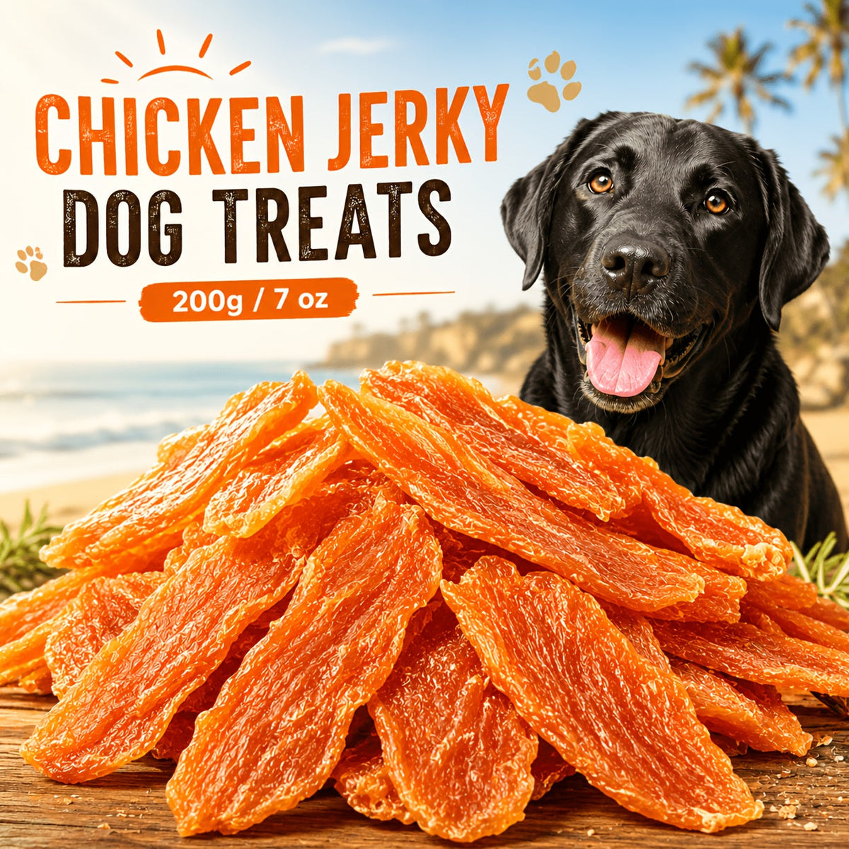 Friandises pour chiens au poulet séché - Vrai poulet séché pour chiens, riche en protéines et facile à digérer, collation saine et durable pour l'éducation des chiots et chiens adultes de toutes tailles.