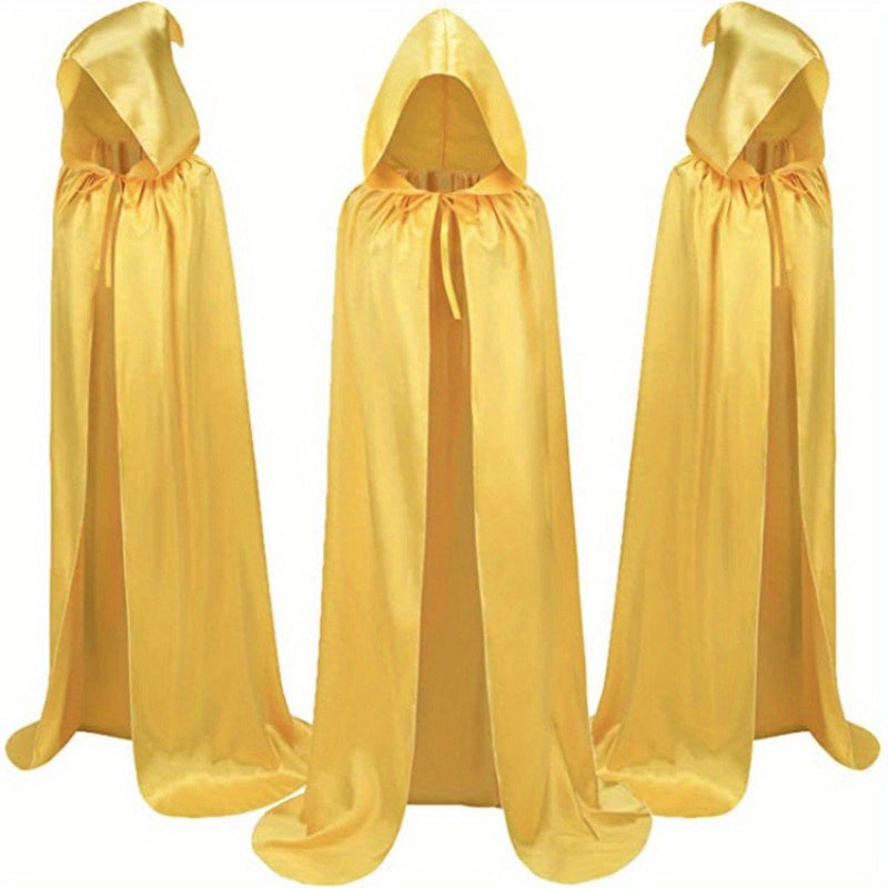 Cape de vampire gothique Halloween « Mort noire » 150 cm pour adultes – Aucun assemblage requis, costume à silhouette fluide pour maison de l'horreur, carnaval, cosplay, fête, décoration festive