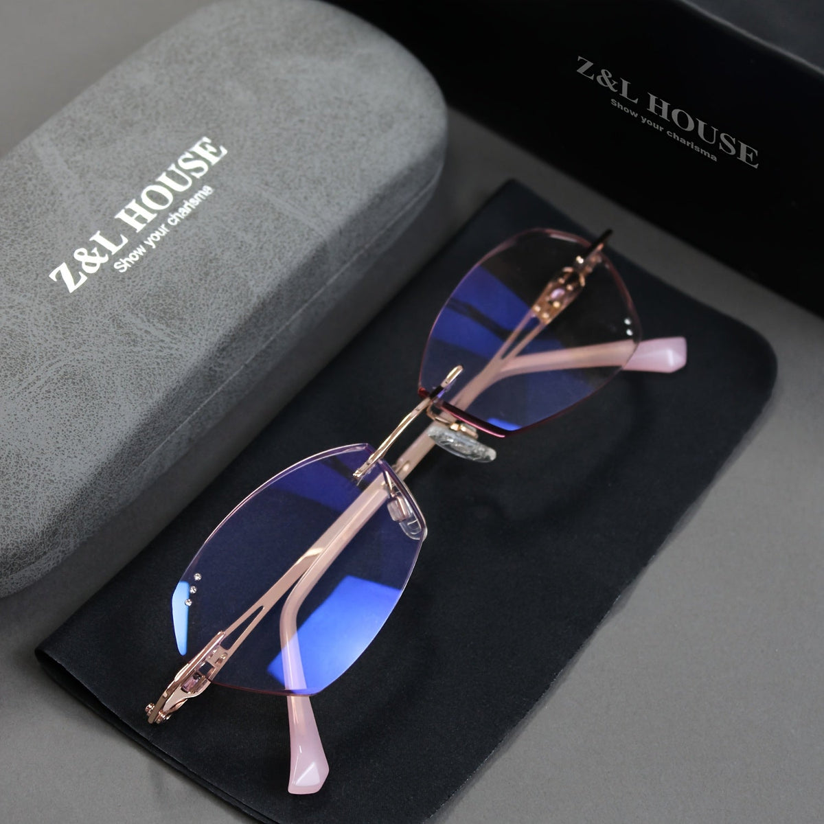 Lunettes de lecture pour femme roses à strass avec verres photochromiques – Branches élégantes effet miroir, charnières en alliage doré, corrections de +1,00 à +4,00, cadeau élégant pour femme pour Noël et anniversaire