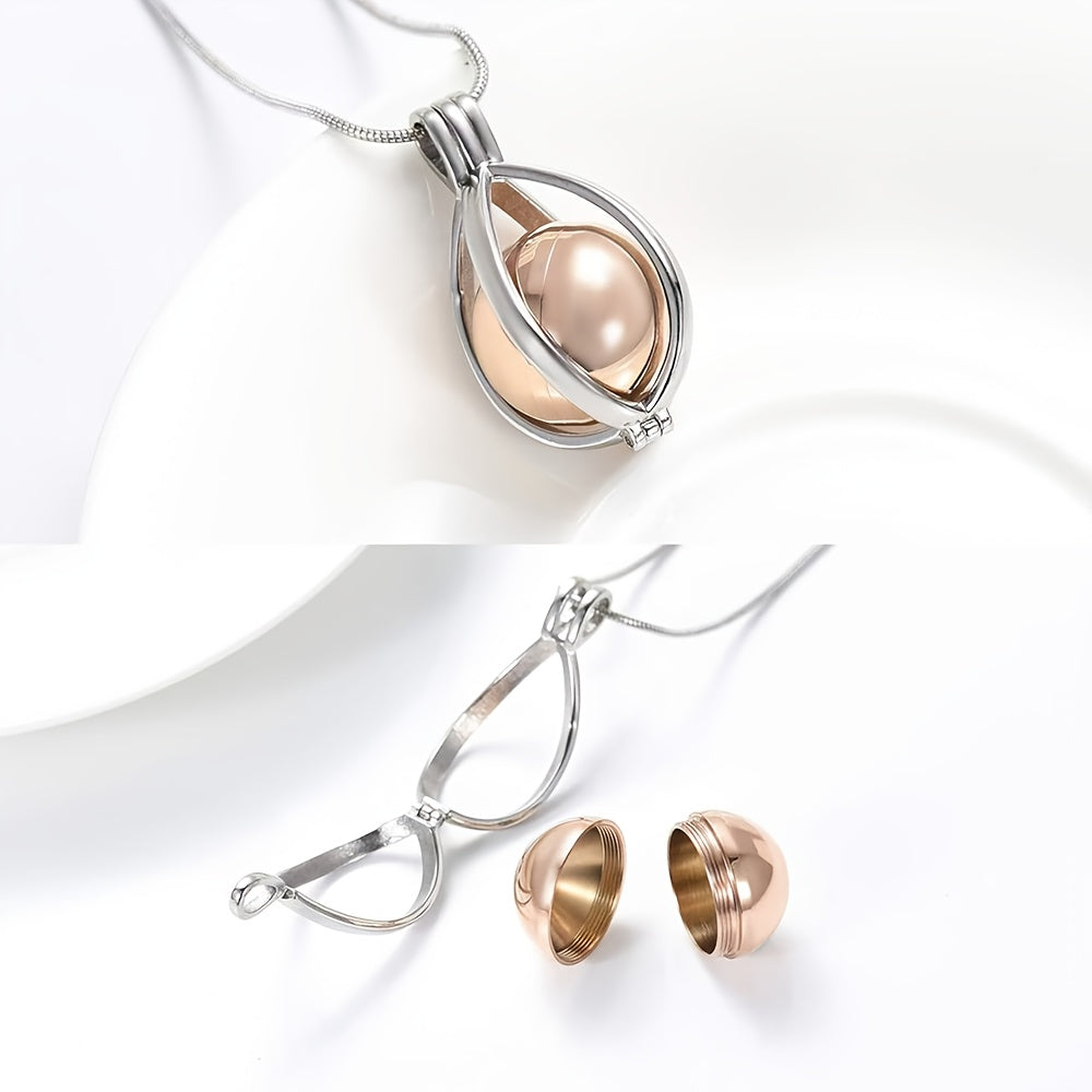 Collier commémoratif en forme de goutte d'eau pour cendres - Pendentif funéraire en acier inoxydable pour cendres humaines ou d'animaux, cheveux, parfum ou sable, bijou de deuil pour la perte d'un être cher ou d'un animal de compagnie