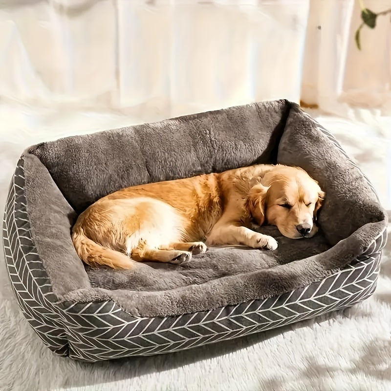 Matelas ultra-doux pour animaux et coussin de canapé – Coussin de lit chaud et confortable pour chien et chat, design bleu, tissu durable facile à nettoyer, 3 tailles M/L/XL pour chats, chiens et petits animaux