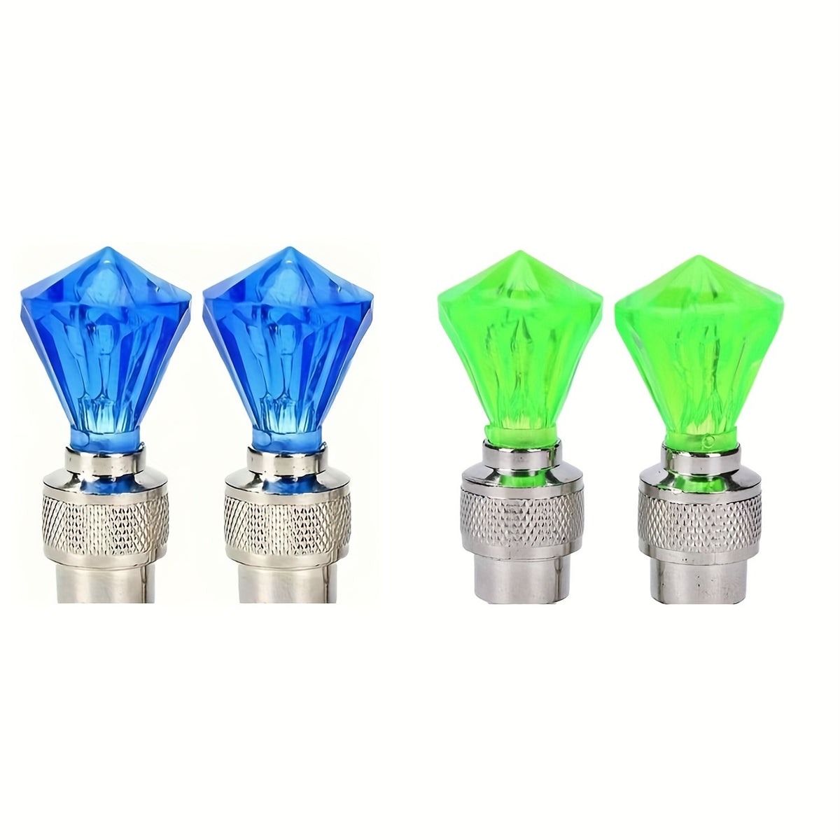 Bouchons de valve de pneu LED avec effet lumineux respirant et cheval au galop, 4/8/16 pièces, capuchons de valve de roue lumineux pour voiture, moto, vélo – Lumière de roue « Wind Fire », protection UV et antidéflagrante – Vert, rouge, bleu, squelette