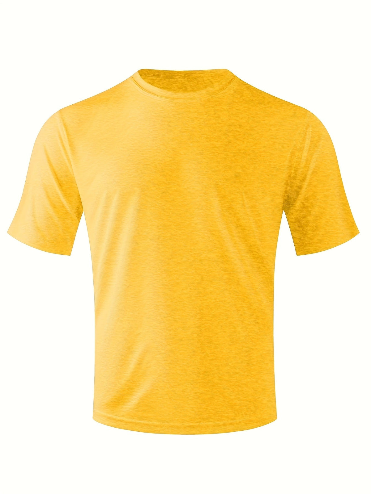 Lot de 3 t-shirts de sport pour homme, col rond, manches courtes, séchage rapide, protection UPF 50+, évacuation de l'humidité, kaki/orange/jaune, tailles S-3XL pour natation, plage, sports en plein air, pêche, randonnée