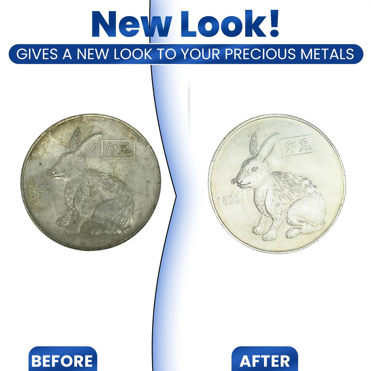 Nettoyant pour argent sterling et éliminateur de ternissure JSP, 236 ml (8 oz) – Solution de nettoyage pour bijoux en argent 925 et 999 avec panier d'immersion et chiffon en microfibre, redonne de l'éclat à l'argent, à l'or et aux métaux précieux