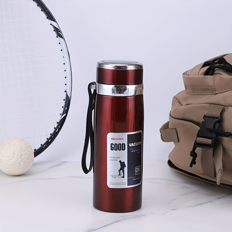 Bouteille d'eau isotherme grande capacité 1 L, gourde sous vide à double paroi en acier inoxydable 316 avec couvercle étanche pour le camping, les voyages, la salle de sport et l'hydratation au quotidien