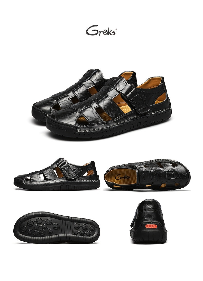 Sandales de sport fermées pour hommes – Chaussures de pêcheur d'extérieur respirantes, mocassins de plage d'été antidérapants pour la randonnée, la marche et les activités aquatiques | Velora