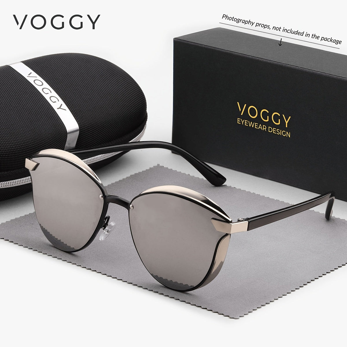 Lunettes de soleil rétro polar isées VOGGY avec protection UV400 pour hommes et femmes – Monture en métal légère, verres miroités, 8 couleurs, idéales pour la conduite, la randonnée, le cyclisme, la pêche et les voyages, coffret cadeau inclus