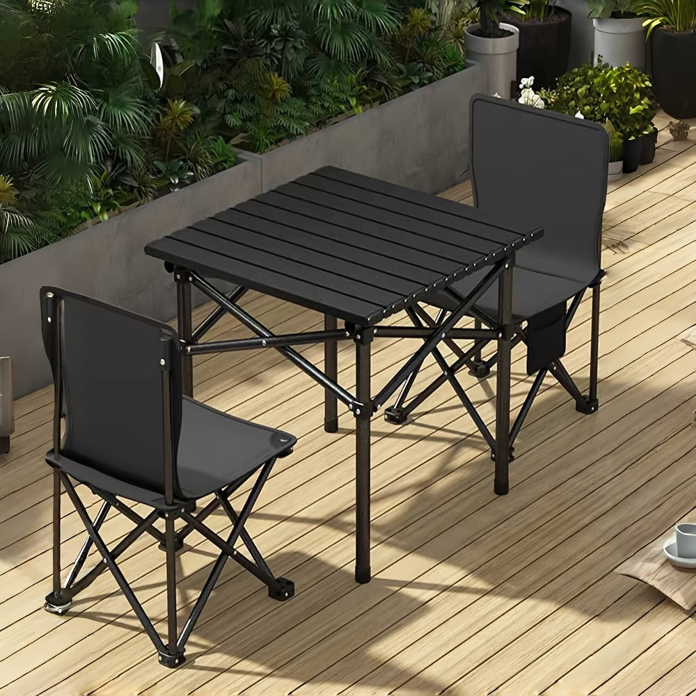 Grande table pliante portable avec sac de rangement - Table de jardin, pique-nique ou camping en extérieur, légère et facile à installer pour les voyages en voiture et excursions.