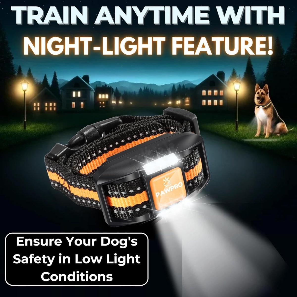 Collier de dressage pour chien avec télécommande, portée de 6 km – 124 niveaux réglables, 4 modes (bip, vibration, choc, veilleuse), collier électronique rechargeable pour chiens de 2 à 61 kg, avec guide de dressage