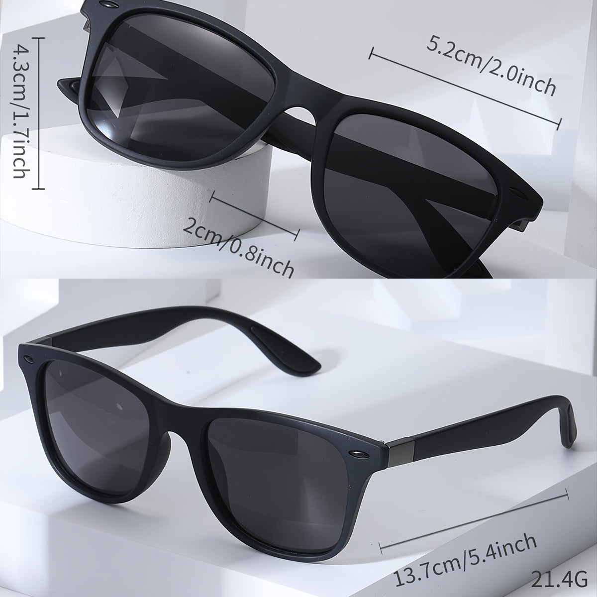 Lot de 6 paires de lunettes de soleil polarisées classiques pour hommes et femmes – Protection UV pour la conduite, la pêche, les voyages, les fêtes en plein air et les vacances, accessoires photo amusants et coffret cadeau