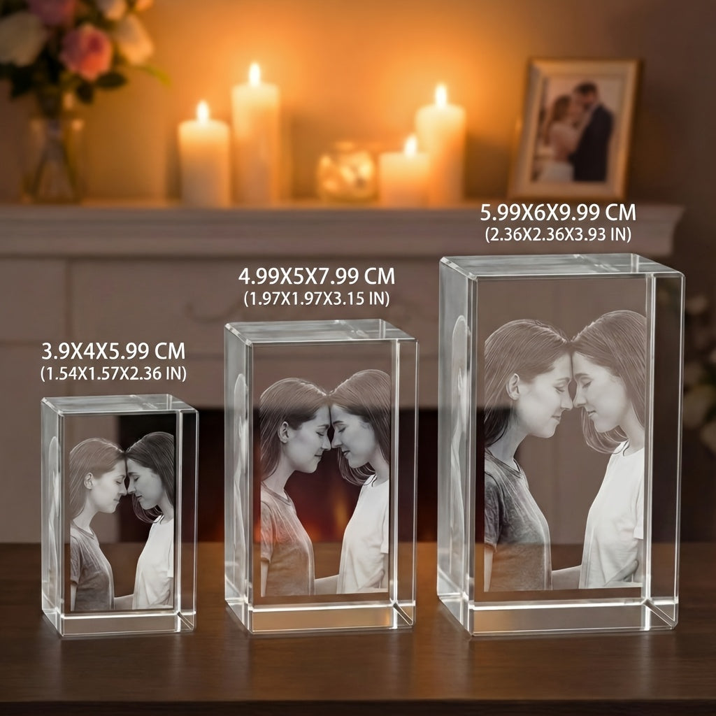 Cube en cristal personnalisé avec gravure sur mesure - Cadeau commémoratif 3D pour chiens et chats, souvenir unique pour la Saint-Valentin, la fête des mères, un anniversaire, cube en cristal avec photo personnalisée pour les amoureux des animaux