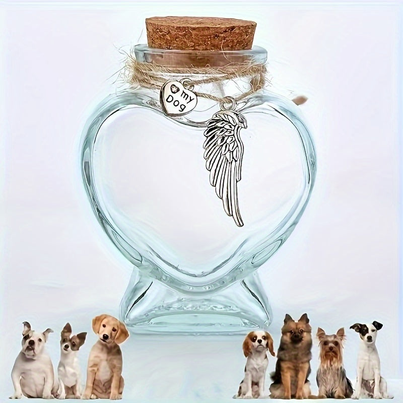 Fiole souvenir pour poils d'animal de compagnie – Boîte décorative pour conserver les poils de chien et de chat, cadeau commémoratif émouvant pour la perte d'un animal et souvenir pour un compagnon bien-aimé