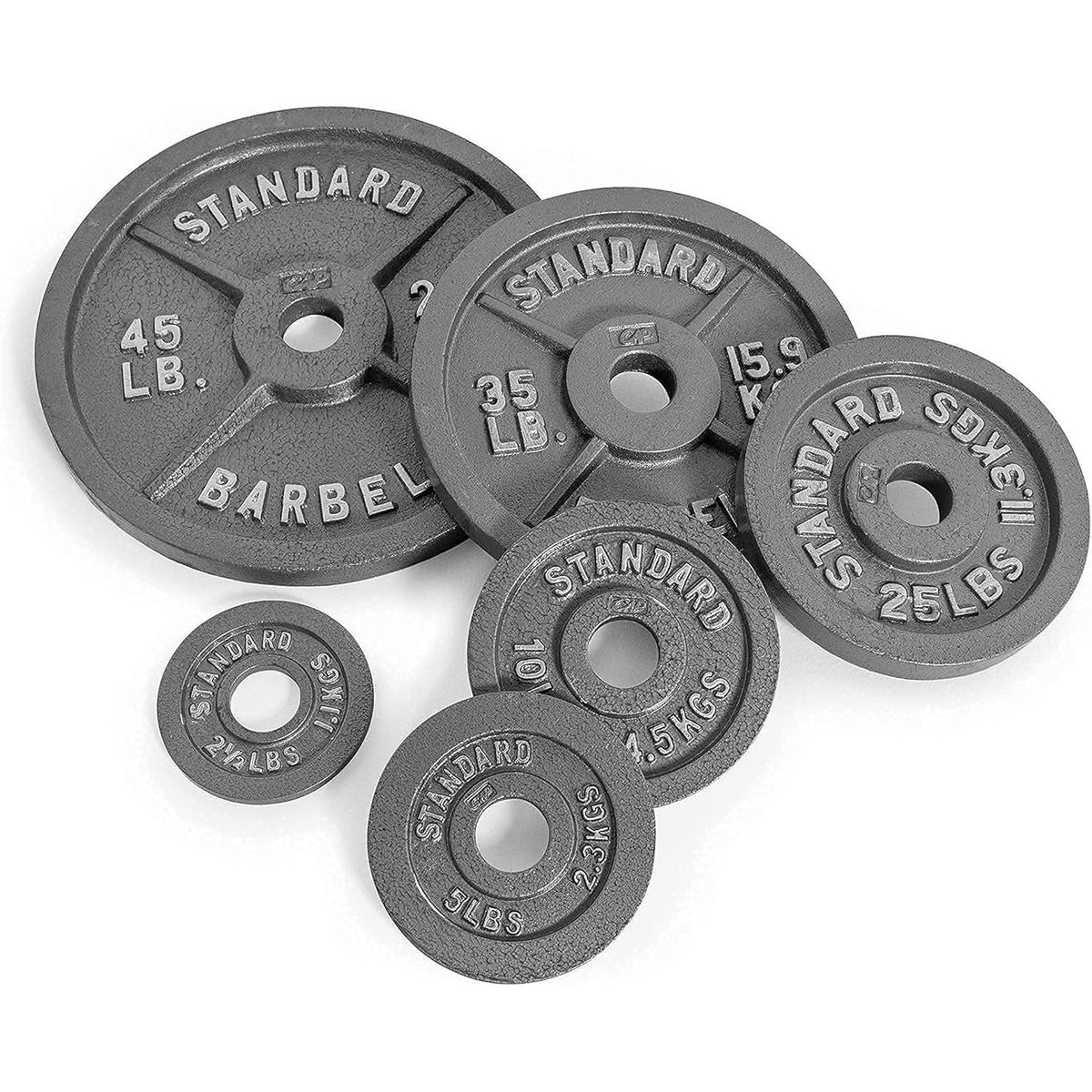 Disques de musculation en fonte, alésage 2 pouces, finition émaillée, pour musculation, haltérophilie, powerlifting, home gym, barre olympique, 2,5, 5, 10, 25, 35, 45, 100 lb