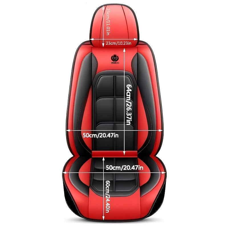 Housse de siège de voiture en similicuir, protection de siège universelle avec rembourrage en mousse pour berline, SUV et pick-up – Durable, confortable, amélioration de l'intérieur de luxe, disponible en 7 coloris pour sièges avant ou arrière