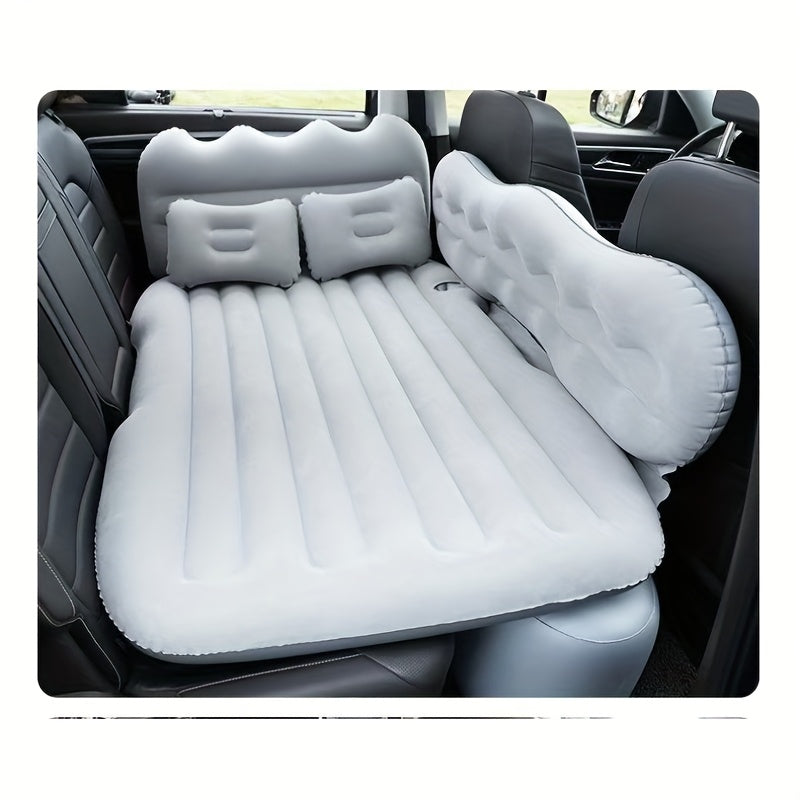 Matelas gonflable pour SUV - Lit de voiture pour camping et voyage - Matelas gonflable floqué universel pour coffre ou banquette arrière de SUV, lit de camping portable avec sac de rangement et kit de réparation, accessoires de road trip