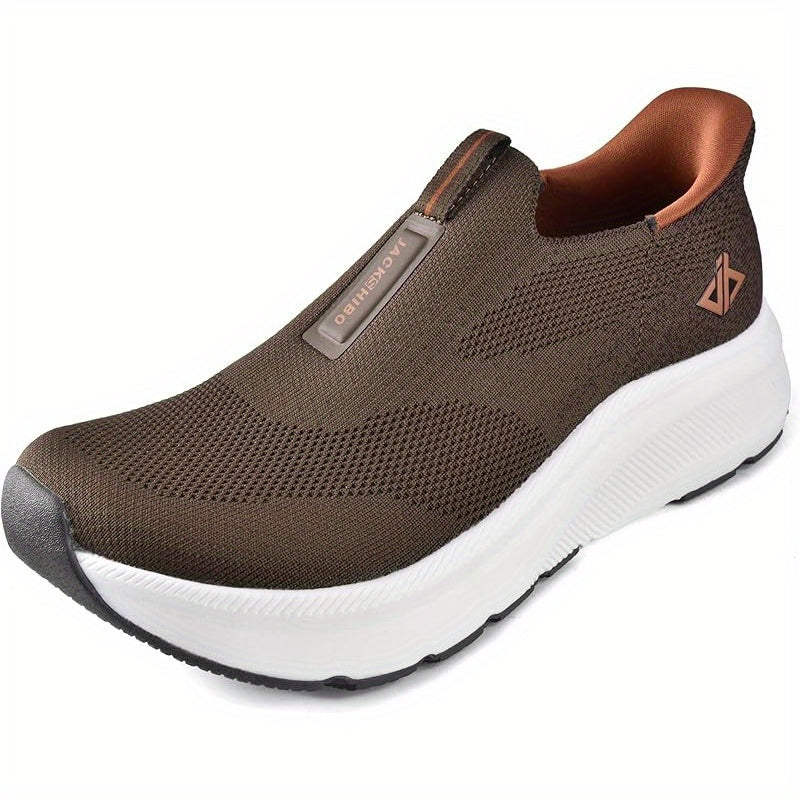 Baskets orthopédiques à enfiler mains libres pour hommes – Large boîte à orteils, soutien de la voûte plantaire, coussinet métatarsien, semelle à zéro drop rembourrée, tige en maille, chaussures de marche pour le confort et le soulagement de la douleur