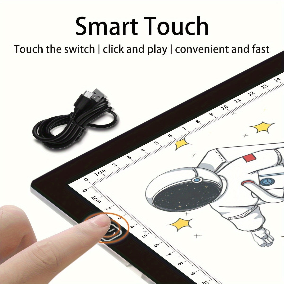 Tablette lumineuse LED pour dessin A2 A3 A4, table à copier ultra-fine à double barre lumineuse avec variateur 3 niveaux et surface sans grille protectrice des yeux pour diamond painting, croquis et dessin
