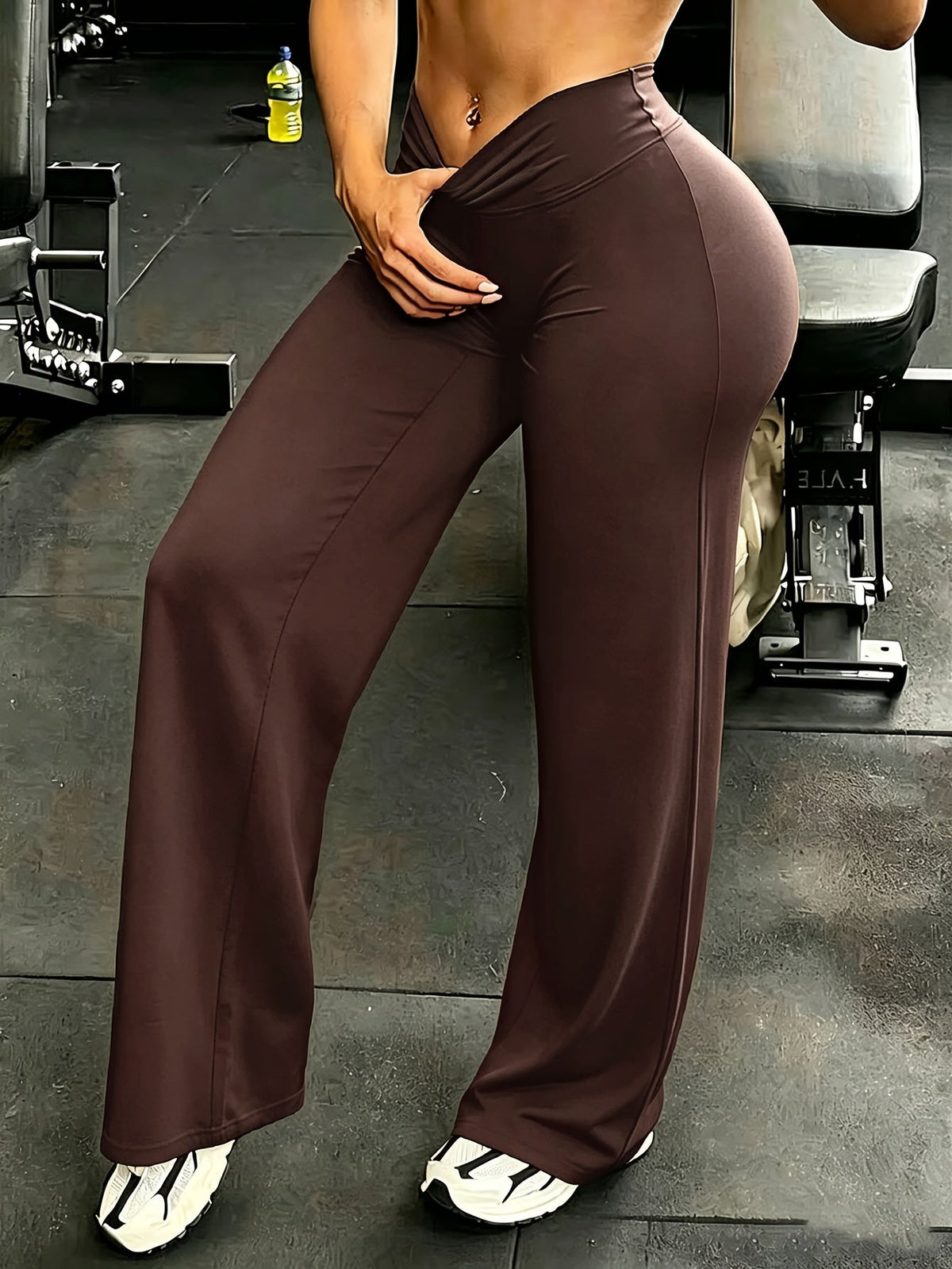 Pantalon large à taille haute pour femme, séchage rapide, coupe ample, taille élastique - Pantalon long décontracté style français pour le printemps et l'été, S-XL
