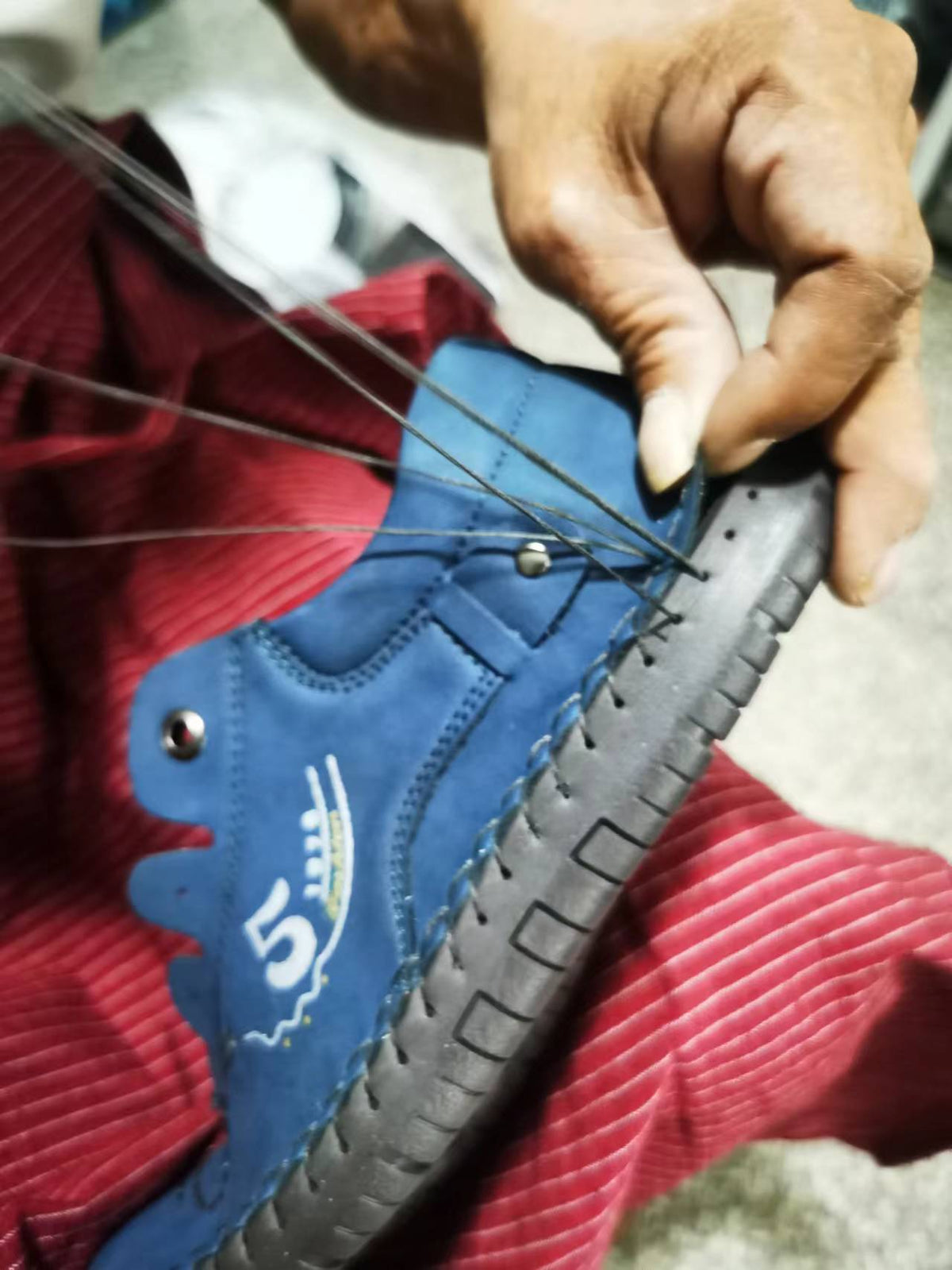 Baskets décontractées cousues main pour homme – Chaussures de marche légères à semelle plate, disponibles en noir, kaki, bleu, vert militaire et brun jaunâtre, pointures US 7,5 à 12,5