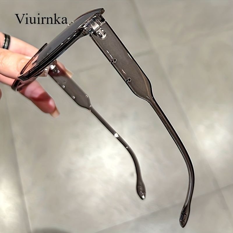 Lunettes de soleil semi-circulaires surdimensionnées pour hommes et femmes – Protection UV, verres anti-reflets, 5 couleurs – Lunettes unisexes tendance pour les voyages, la plage et le quotidien