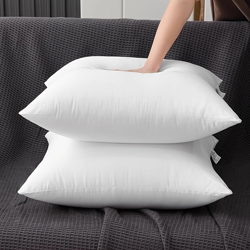 Garnitures de coussin carrées – Rembourrage en fibre neuve hypoallergénique, coussins blancs pour canapé, lit et terrasse, 14 à 20 pouces, lot de 1/2/4, idéal pour la chambre, le salon, le bureau et la décoration extérieure