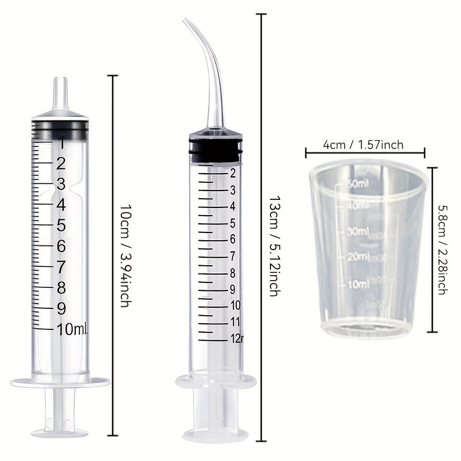 Kit de 6 tubes de seringue pour nourrissage d'oiseaux, kit d'élevage à la main pour oisillons, perroquets et petits animaux, sonde de gavage en plastique avec tube gradué, fournitures pour élevage à la main, usage vétérinaire et laboratoire