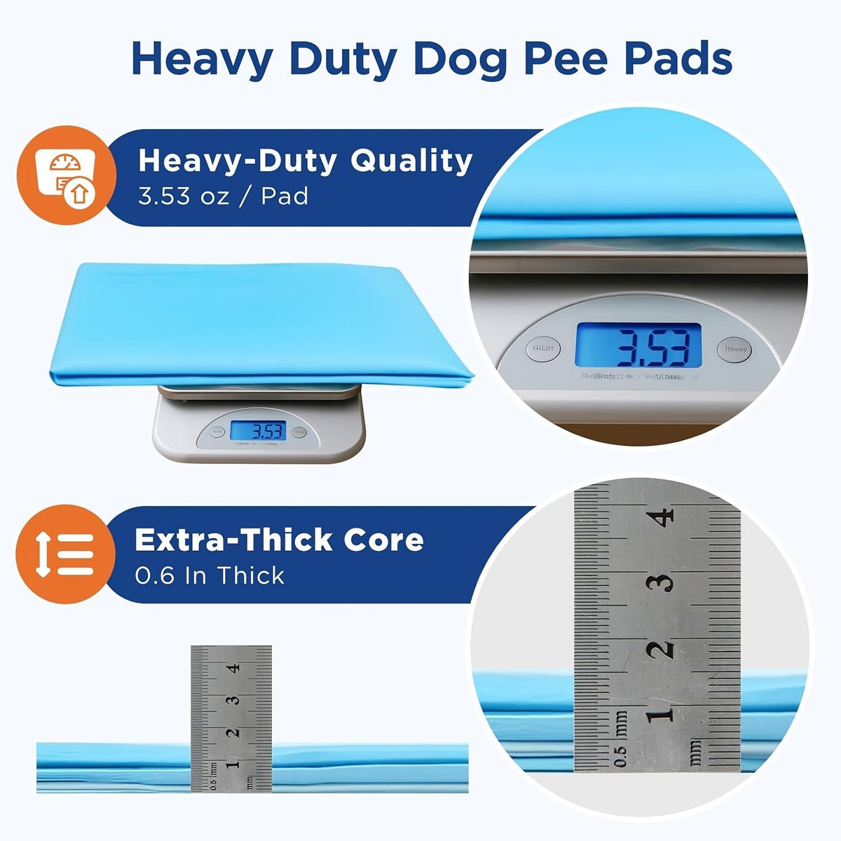 Alèses pour chiens extra larges 147 x 81 cm, lot de 40, tapis d'apprentissage jetables pour chiots, ultra-absorbants et anti-fuites, pour chiens, chats et incontinence adulte