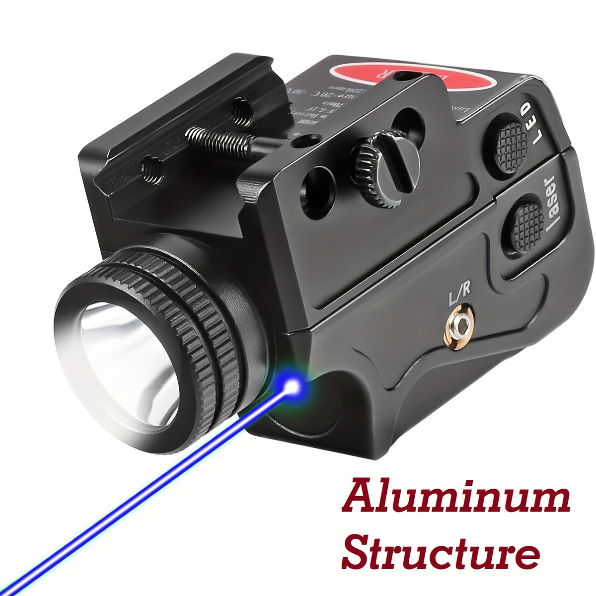 Combo lampe torche LED et viseur laser vert tactique pour rail Picatinny, ambidextre, rechargeable par USB, compatible pistolets à air comprimé, armes de poing, fusils de chasse et carabines, compact et léger 55 g