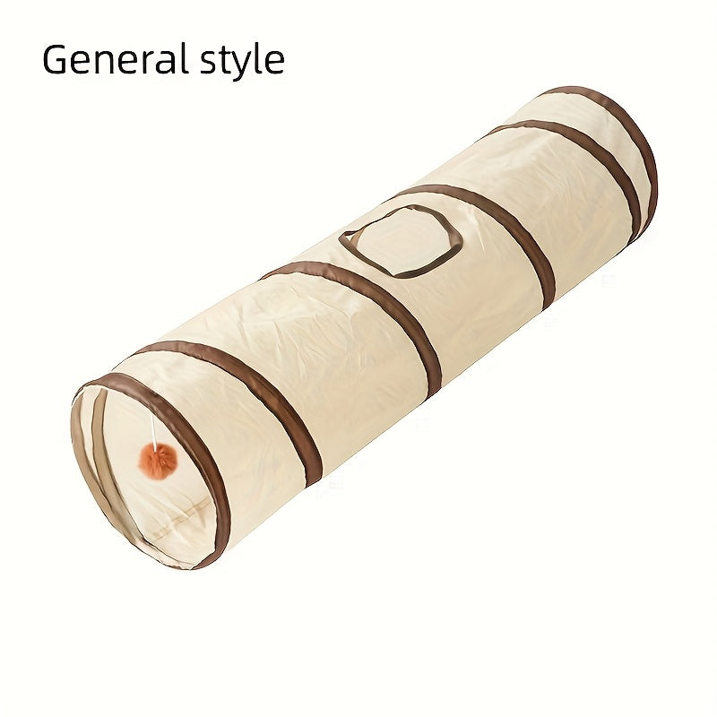 Tunnel de jeu pliable pour chat – Tunnel interactif pour animaux, rétractable et facile à ranger pour chats d'intérieur, tube de jeu bruissant pour chatons et chats adultes, utilisable toute l'année, rangement facile