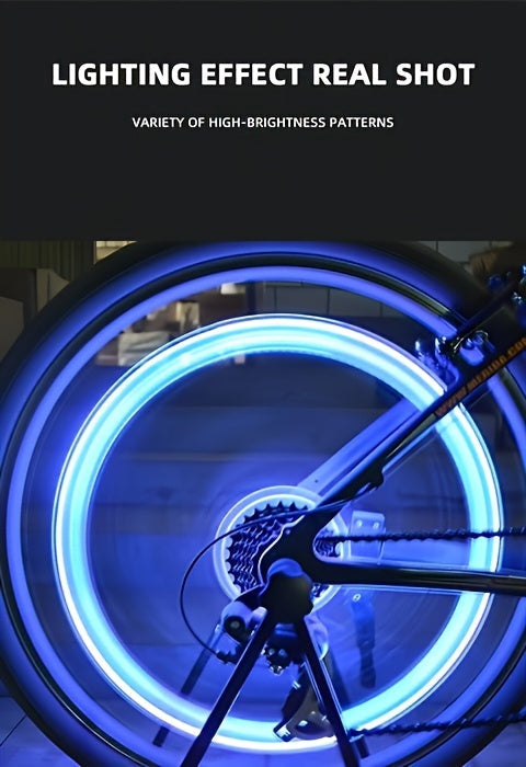 Bouchons de valve de pneu LED avec effet lumineux respirant et cheval au galop, 4/8/16 pièces, capuchons de valve de roue lumineux pour voiture, moto, vélo – Lumière de roue « Wind Fire », protection UV et antidéflagrante – Vert, rouge, bleu, squelette