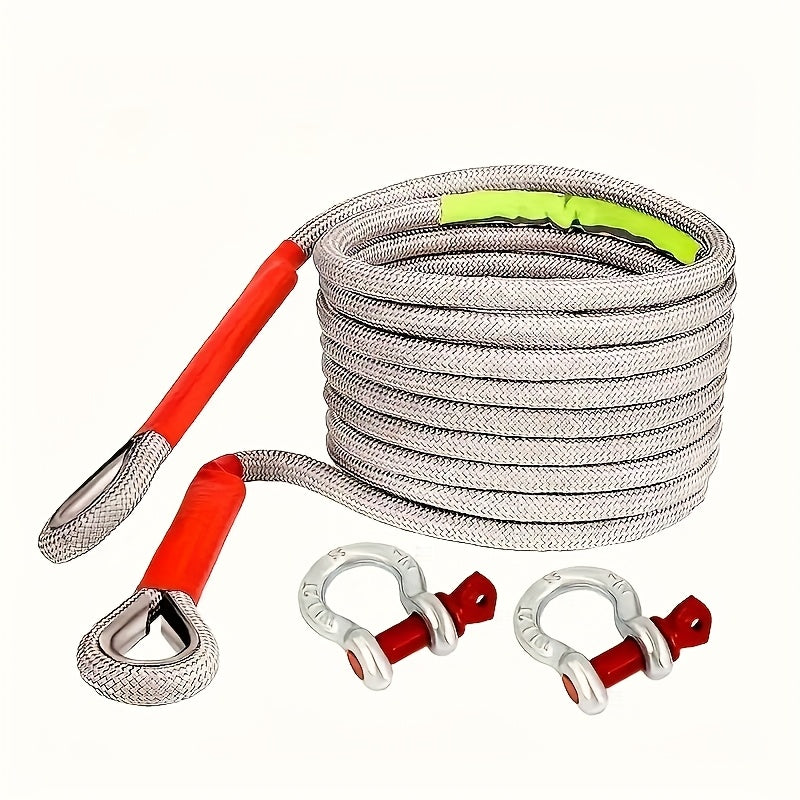 Kit de sangle de remorquage robuste 16 pieds – Crochets en U en acier, sangle de dépannage tout-terrain pour SUV, 4 capacités au choix : 6613 / 11023 / 22046 / 39683 LBS