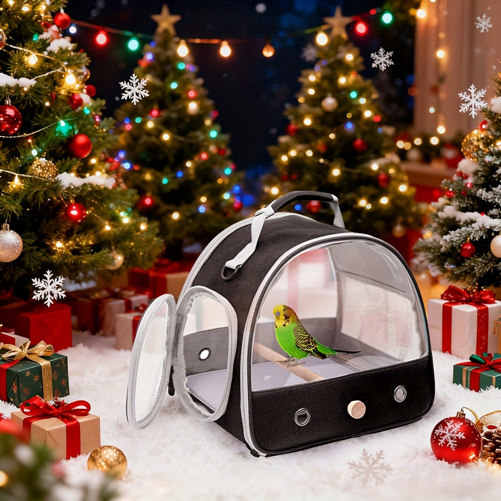 Foldable Bird Travel Cage Carrier for Parakeets Budgies Cockatiels Conures & Parrots β Compact Transport Case with Perch & Soft Mat Airline Approved for Vet Trips & Outdoor Adventures