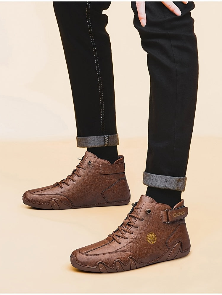 Baskets montantes pour hommes, chaussures décontractées respirantes à lacets, semelle en caoutchouc souple antidérapante, chaussures de marche en extérieur pour hommes, US 7-12, couleurs multiples