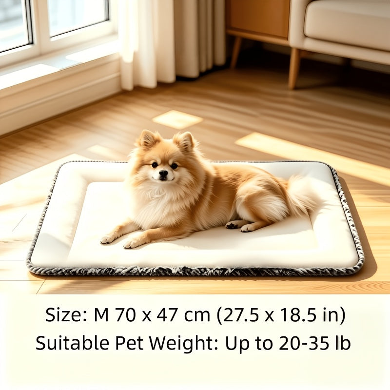 Tapis rafraîchissant pour chien pour l'été – Coussin rafraîchissant pour animal en polyester doux avec soutien cervical, tapis de sol de couchage intérieur pour chiens et chats très petits, petits et moyens, lit de soulagement de la chaleur