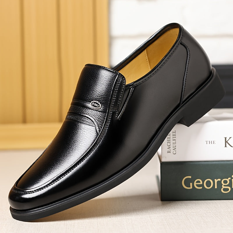 Chaussures habillées Oxford pour hommes, mocassins business à enfiler, chaussures élégantes en cuir de haute qualité, grandes tailles US 7-13, noir