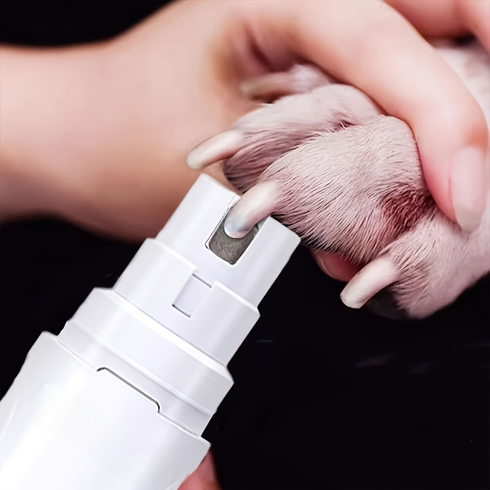 Lime à ongles électrique pour chiens et chats – Ponceuse à griffes silencieuse rechargeable par USB avec 2 vitesses et 3 tailles d'ouverture, outil de soin sécurisé à faible niveau sonore