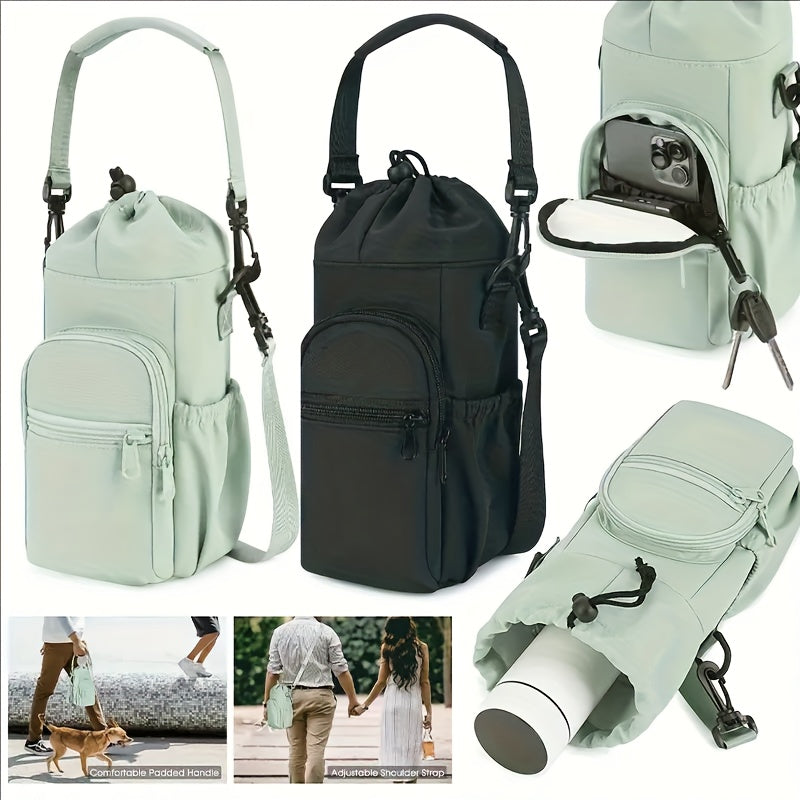 Sac à bandoulière croisé – Sac de jour monobretelle, sacoche pour téléphone légère et multifonction avec sangle réglable, tissu résistant, pour sports en plein air, randonnée, voyage, fitness, usage quotidien – Hommes et femmes