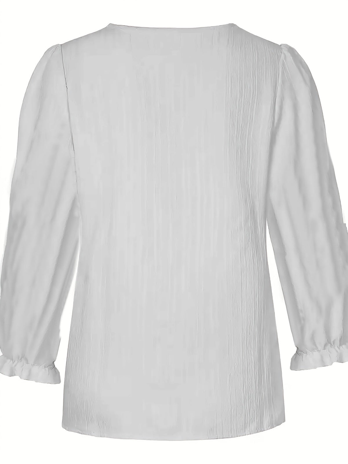 Chemisier élégant pour femme à texture en dentelle, col en V et manches courtes, léger et respirant, haut décontracté pour le printemps et l'été, lavable en machine, blanc, S-XXL