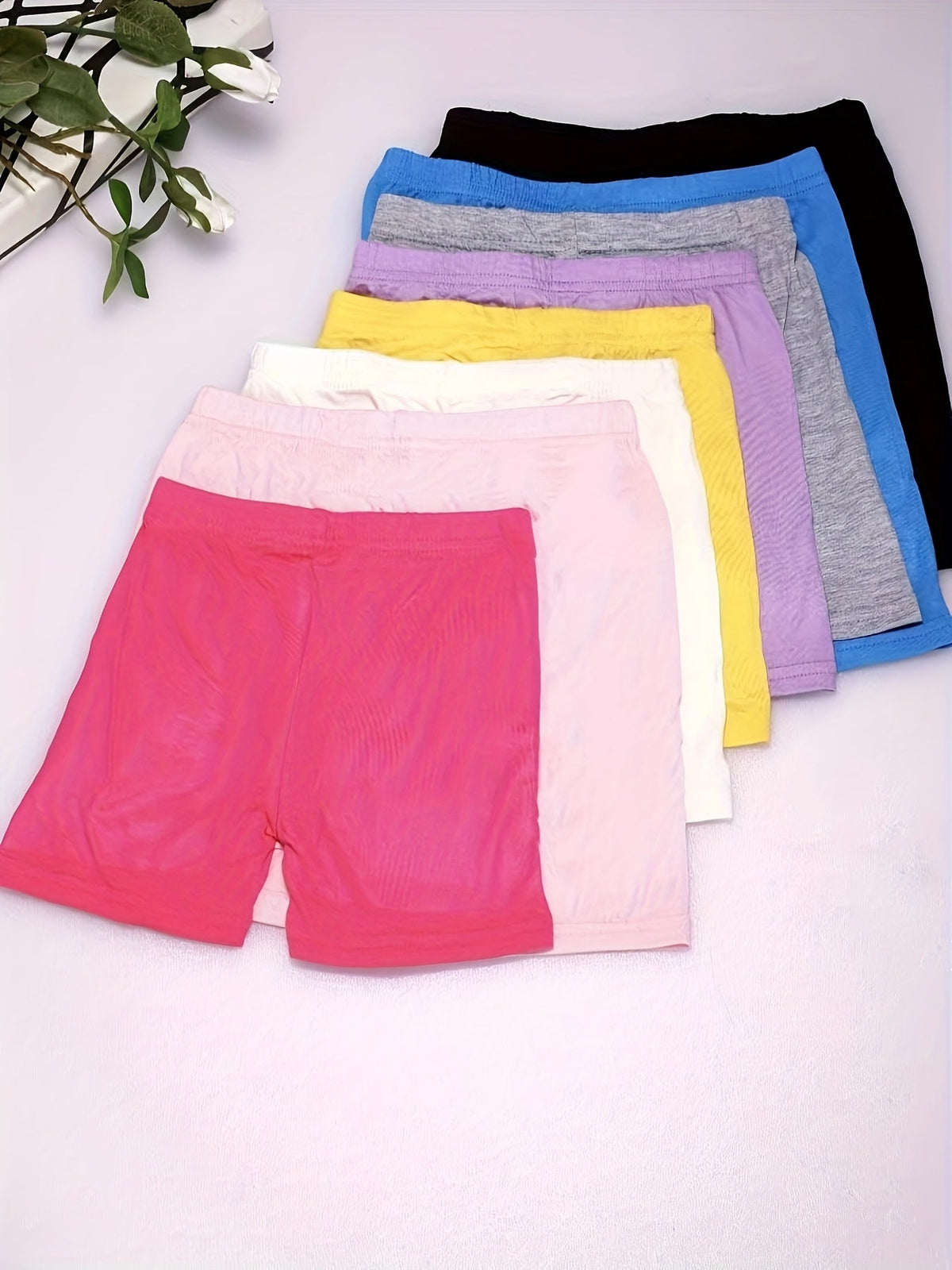 Shorts de vélo pour filles, lot de 6, shorts de gymnastique en modal doux pour tout-petits et enfants – Shorts de vélo sous robe pour la danse et les jeux en extérieur, multicolores, pour les 2 à 10 ans