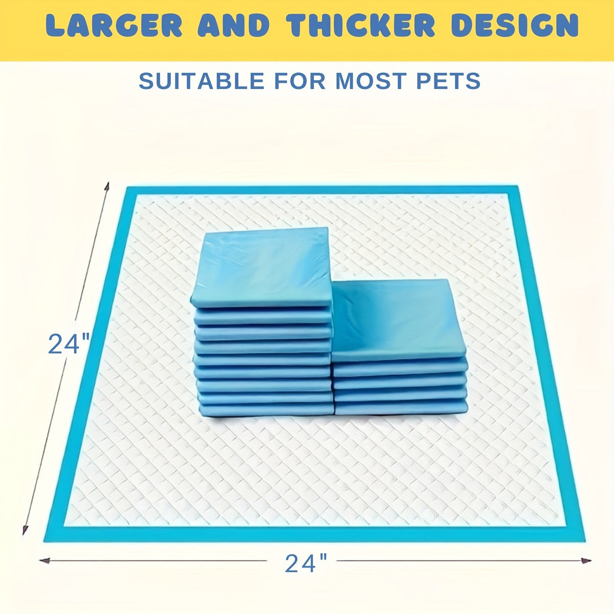 Alèses ultra-absorbantes pour chiens – Dos anti-fuites 300 % plus épais, formats 71 x 86 cm et 61 x 61 cm, paquet en gros de 50 à 200 unités, pour la maison, les voyages et le camping, idéal pour les chiens actifs et les chiots