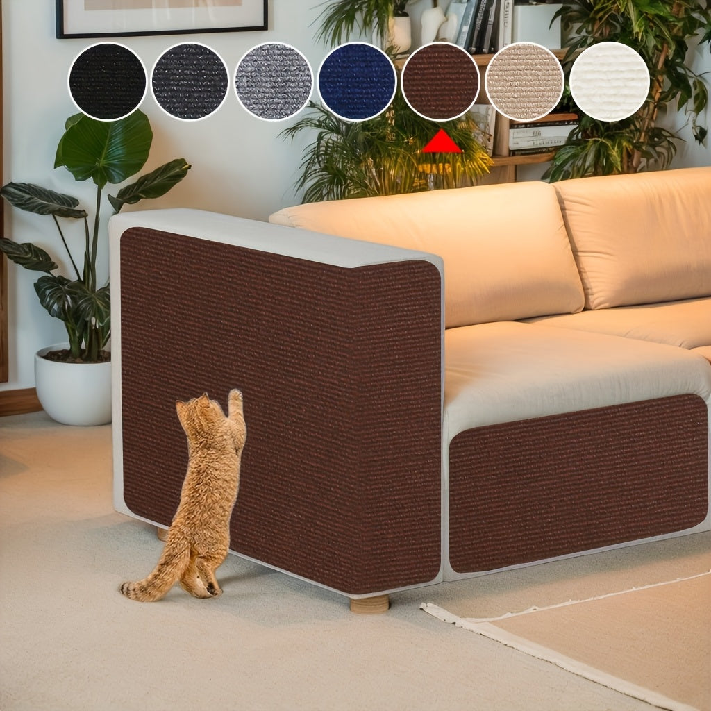 Griffoir mural autocollant pour chat - Protection de meubles amovible pour murs, canapés et chaises, panneau à griffer moderne en sisal, facile à installer, 6 couleurs (40 cm x 100 cm)