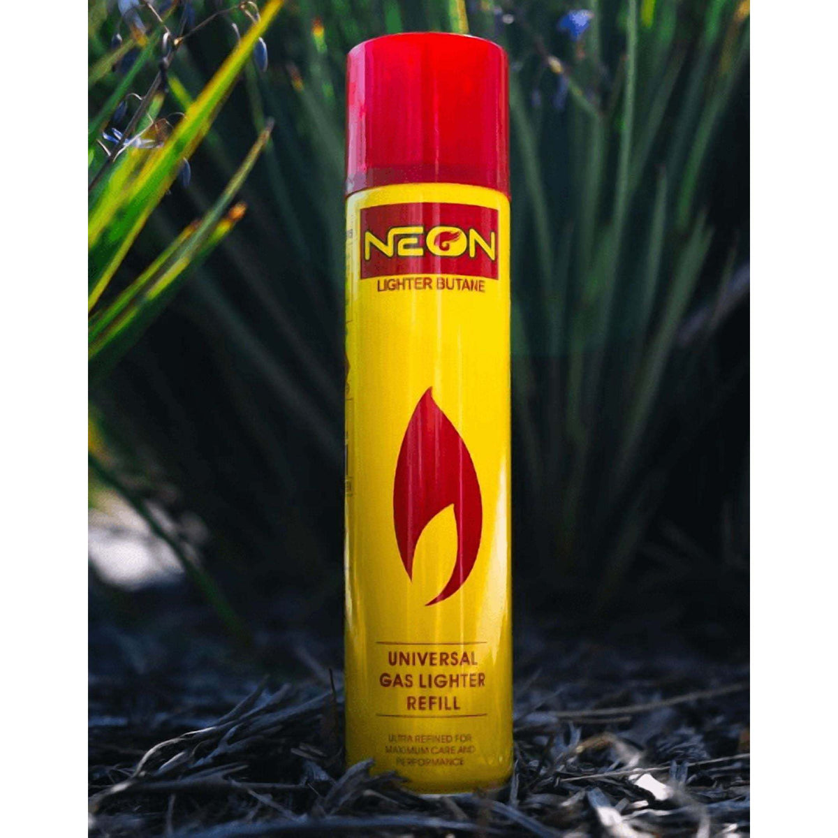 Lot de 3 recharges de gaz butane ultra-raffiné NEON, bombes de 300 ml (10,14 oz) avec 5 embouts adaptateurs – Combustible universel pour briquets rechargeables, chalumeaux et outils à flamme – Bidons jaunes haute performance – Velora