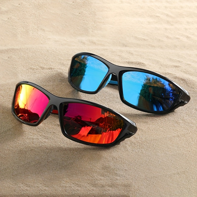 Lot de 4 paires de lunettes de soleil de sport UV400 pour hommes et femmes – Monture ultra-légère en PC avec protection complète des verres pour le cyclisme, la course à pied, l'escalade, la pêche et les voyages en plein air, pack économique.