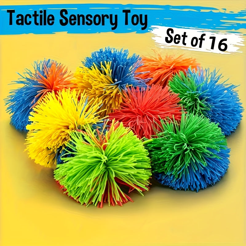 Ballons à picots sensoriels rebondissants pour enfants – Lot de balles anti-stress élastiques et colorées pour le jeu sensoriel, cadeaux d'invités, prix de classe, cadeaux d'anniversaire | Pack de 7 ou 16 pièces